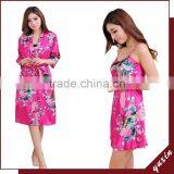 Japanese Kimono Style Dress Kimono Dress Kimono Satin Robe TP024 thumbnail-1