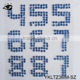 3MM Acrylic Rhinestone Stickers Numbers Pattern Sticker Decal For Decoration thumbnail-1