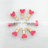 Cute Felt Heart Mini Clip Wood Pegs Kid Craft Party Favor Supply 35mm thumbnail-3