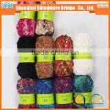 China Knitting Yarn Supplier Hot Wholesale Oeko-tex Standard Quality 100 Polyester Spun Ladder Yarn for Knitting Scarf thumbnail-6