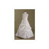 A-line V-neck Spaghetti Straps Crystal Floor-length Bridesmaid Dresses thumbnail-1