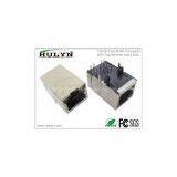 1X1 TAB UP Fast RJ45 Jack With Transformer and LEDs