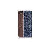 Eco Friendly Flip Leather and Natural Wooden Cell Phone Case and Covers for IPhone