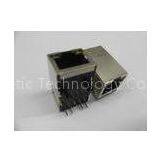 Integrated 100M Tap Up RJ45 Filter With Led ,side Angle Jack, Single Port Magnetic RJ45 thumbnail-1