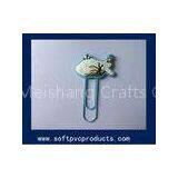 Colorful Small Novelty Cartoon Shaped Paper Clips With Rubber , Soft PVC Materials