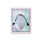 White Organza Drawstring Pouch With Stamp Printing Water Resistant thumbnail-1