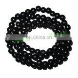 Real Ebony Wood Beads String (mala) Made of Fine Quality Handmade 10mm Round Black Wood Beads thumbnail-1