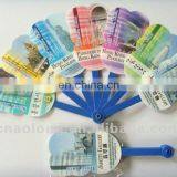 promotional factory directly sale make custom printed pp seven folding fan