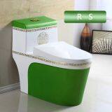 Green Modern Color Sanitary Ware One Piece Ceramic Toilet From Chaozhou