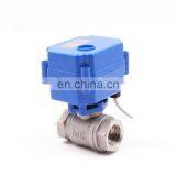 2 Way CWX-15NDN15 DN 20 DN25 DN32 DN50 DC5V DC12V DC24V Mini Electric Actuator Motor Operated Ball Valve thumbnail-2
