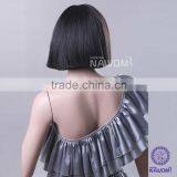 Wig Black Short Straight Hair Look Fleeciness Bobo Head Non-mainstream Wig thumbnail-5