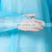 Disposable Isolation CPE Gown Disposable Blue Plastic Isolation Gown thumbnail-3