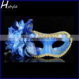 Party Mask, Venetian Mask, Halloween Mask With Purple Feather Flower SC072 thumbnail-1