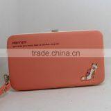 Carteira Feminina 2015 Famous Brand Wallet High Quality PU Leather Girl Cluth Double Zipper Purse Decorated With High Heeled thumbnail-5