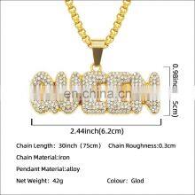 Popular Hiphop Custom Name Necklace Jewelry Temperament English Letter Chain Necklace Silver Plated Jewelry Women thumbnail-2