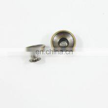 Factory Wholesale Popular 17mm Movable Hollow Shank Tack Metal Jeans Buttons