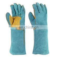 Blue Promotional Good Quality Safety Glove Mining Working Gloves Welding Gloves thumbnail-4