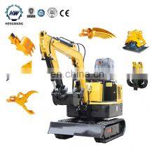 steel chain rubber train mini excavator 0.8ton to 9ton for sale