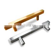 Wardrobe Kitchen Drawer Brushed Aluminum Cabinet Handle Brushed Nickel Furniture Handle Square t Bar Pull