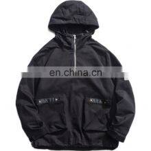 Two Side Pocket Pull Over Fashion Thick Cut and Sew Half Zip up Hoodies thumbnail-3
