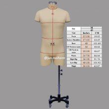 Junmei Europe Standard Size 40 Male Half Body Dress Form Fiberglass Upper-Body Sewing Tailoring Men's Half Torso Mannequins thumbnail-2