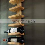 Деревянный винный стеллаж, полка для выставки бутылок вина, оптовый стеллаж для вина на стену