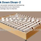 Wood Bed Frame with Know down divan
