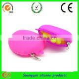 Pink Siicone Coin Pouch With Zipper thumbnail-1