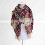 Wholesale Winter Fashion Ladies Square Plaid Acrylic Scarf thumbnail-2