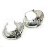 Handcrafted !! Oxidized Plain Silver 925 Sterling Silver Earring thumbnail-1