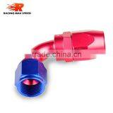 Aluminum Oil Cooler Fitting 90 Degree Resuable Hose End Fuel Line Hose End Fitting Adaptor Cutter Shape Blue and Red 40-090-10 thumbnail-3