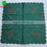 Cheap Christmas Table Cloth With Christmas Flower's Embroidery