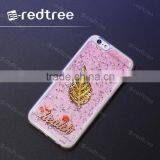 Fashion Pink Color Bling New Design Tpu Plate Cover for Brand Mobile