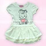 SUMMER GIRL'S DRESS 100 % COTTON. SHORT SLEEVE GIRLS DRESS OEM/ODM TOP BRAND thumbnail-1