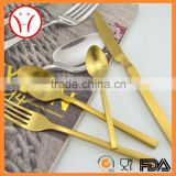 Golden spoons, colored flatware, matte gold cutlery                        
                                                Quality Choice
