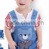 The decimal point Baby Bib Kids Summer Cotton Shorts denim pants boy cartoon children summer thin section