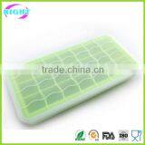Food Grade Ice Tray Silicone Ice Cube Mold With Lid