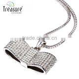 Foreign Trade Big-name Fashion Jewelry Temperament Full of Diamond Alloy Necklace Silver Necklace Wholesale European and America thumbnail-6