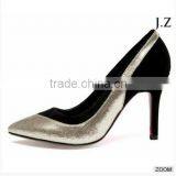 O77 Custom Made Pump Shoes Black and Sliver Upper Dress Shoes for Women New Collection thumbnail-1
