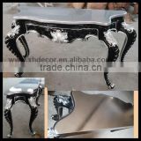 Antoinette Louis XV Hall Table silver and black color modern console table