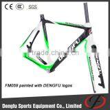 Dengfu Full CX Carbon Cyclo Cross Frames FM059 With Disc Brake Di2 Compatible 48/50/52/54/56/58cm 1600g OEM Painting