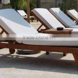 wooden sun lounge for swimming pool