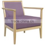 wooden material armchair with cushion for hotel bedroom HDAC932