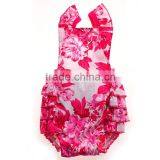 OEM service design your own bodysuit comfortable floral ruffle bodysuit