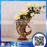 China wholesale manufacture hotel home decoration resin flower vase