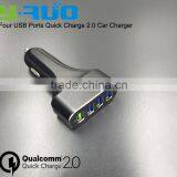 [Qualcomm Certified] Quick Charge QC 2.0 42W Output Four USB Ports Car Charger for Smartphone