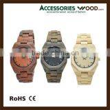 Natural Wood Waterproof Quartz Wooden Watch With Customized Logo thumbnail-1