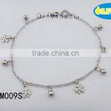 Olivia Jewelry Women's Charm Chain Anklet Wholesale Gold Plated Anklet With Flowers Charms thumbnail-1