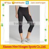 Women Black Color Cropped Compression Pants thumbnail-3