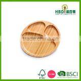 New Design Wooden 3 Compartments Food Tray,wooden Food Serving Tray thumbnail-2